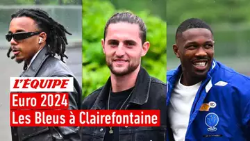 Euro 2024 - L'arrivée de l'équipe de France à Clairefontaine