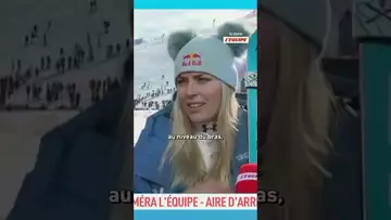 😱⛷️ La grosse frayeur de Lindsey Vonn dans la descente du Super-G #shorts #ski #vonn