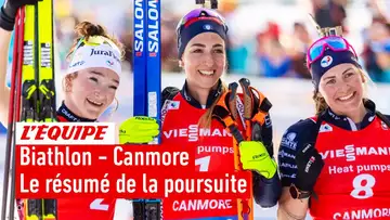Le résumé de la poursuite femmes de Canmore - Biathlon - CM (F)