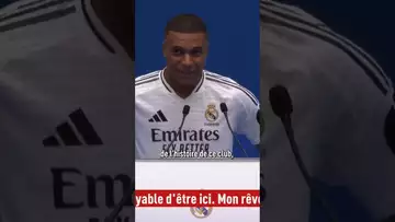 🤩💬 Les premiers mots de Mbappé en espagnol ! #realmadrid #mbappé #présentation#football