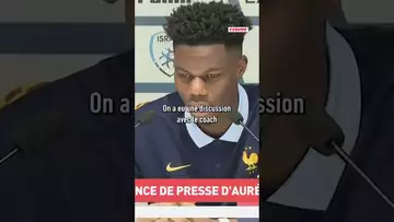 💬Les premiers mots du nouveau capitaine des Bleus, Aurélien Tchouaméni #shorts #football #france