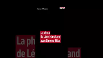 👀 La photo de Marchand avec Biles #leonmarchand #simonebiles #paris2024 #olympics #olympics2024