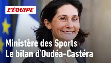 Amélie Oudéa-Castéra présente son bilan au ministère des Sports