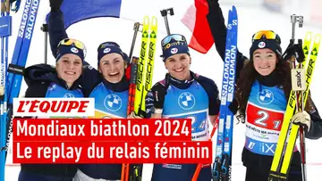 Mondiaux biathlon 2024 - Le replay intégral du relais féminin remporté par les Bleues