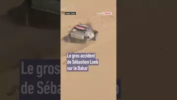 🤕 Les terribles images de l’accident de Sébastien Loeb #dakar #dakaractu