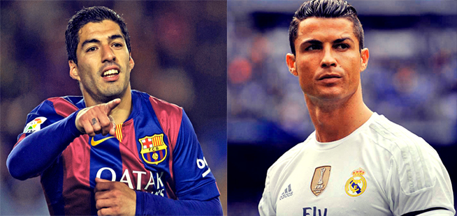 Suarez (re)tacle Cristiano Ronaldo !